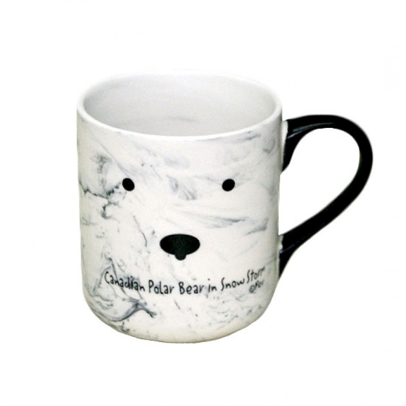 Mug Canadian Polar Bear In Snow Storm Marble Mugs Gifts