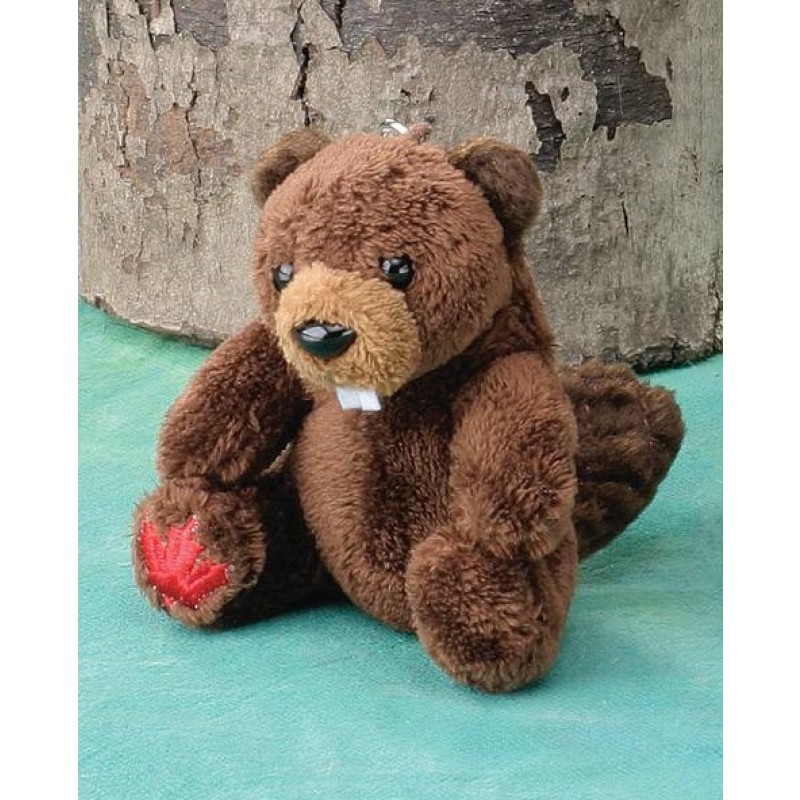 BEAVER WILDLIFE PLUSH KEYCHAIN Plush & Stuffed Animals Toys & Games