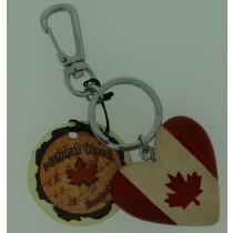 K/C WOOD  HEART CND FLAG