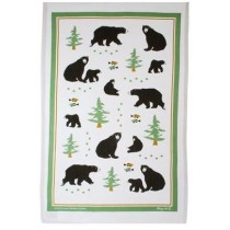 T/TOWEL BLK BEAR ALLOVER