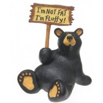 FIG BEAR W/SIGN IM FLUFFY