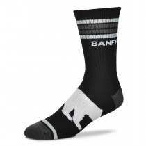 SOCKS 4 STRIPE BANFF BEAR SIZE LARGE