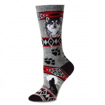 SOCKS WOLF BLANKET GREY SIZE MEDIUM