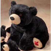 PLUSH BLACK BEAR CRITTER 12"