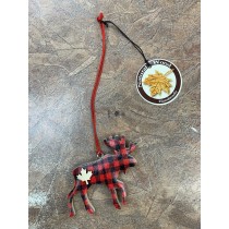 ORN WOOD 19 PLAID MOOSE M/L