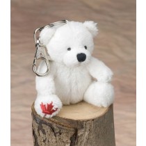 POLAR BEAR WILDLIFE PLUSH KEYCHAIN