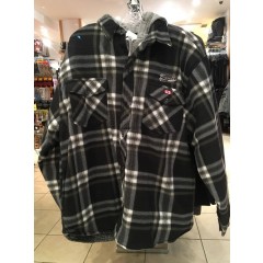UNISEX BLACK PLAID JACKET - SIZE X-LARGE