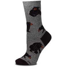 SOCKS BEAR POSES GRY M THK