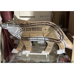 CRIBBAGE BOARD F17 3D WOLF