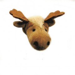 PLUSH MOOSE ANIMAL HEAD MAGNET