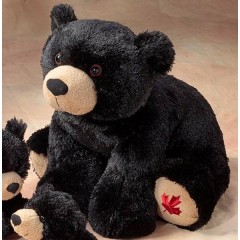 PLUSH BLACK BEAR CRITTER 12"