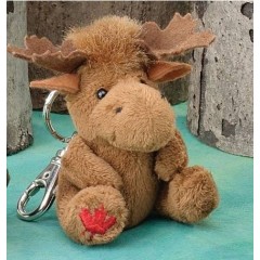MOOSE WILDLIFE PLUSH KEYCHAIN